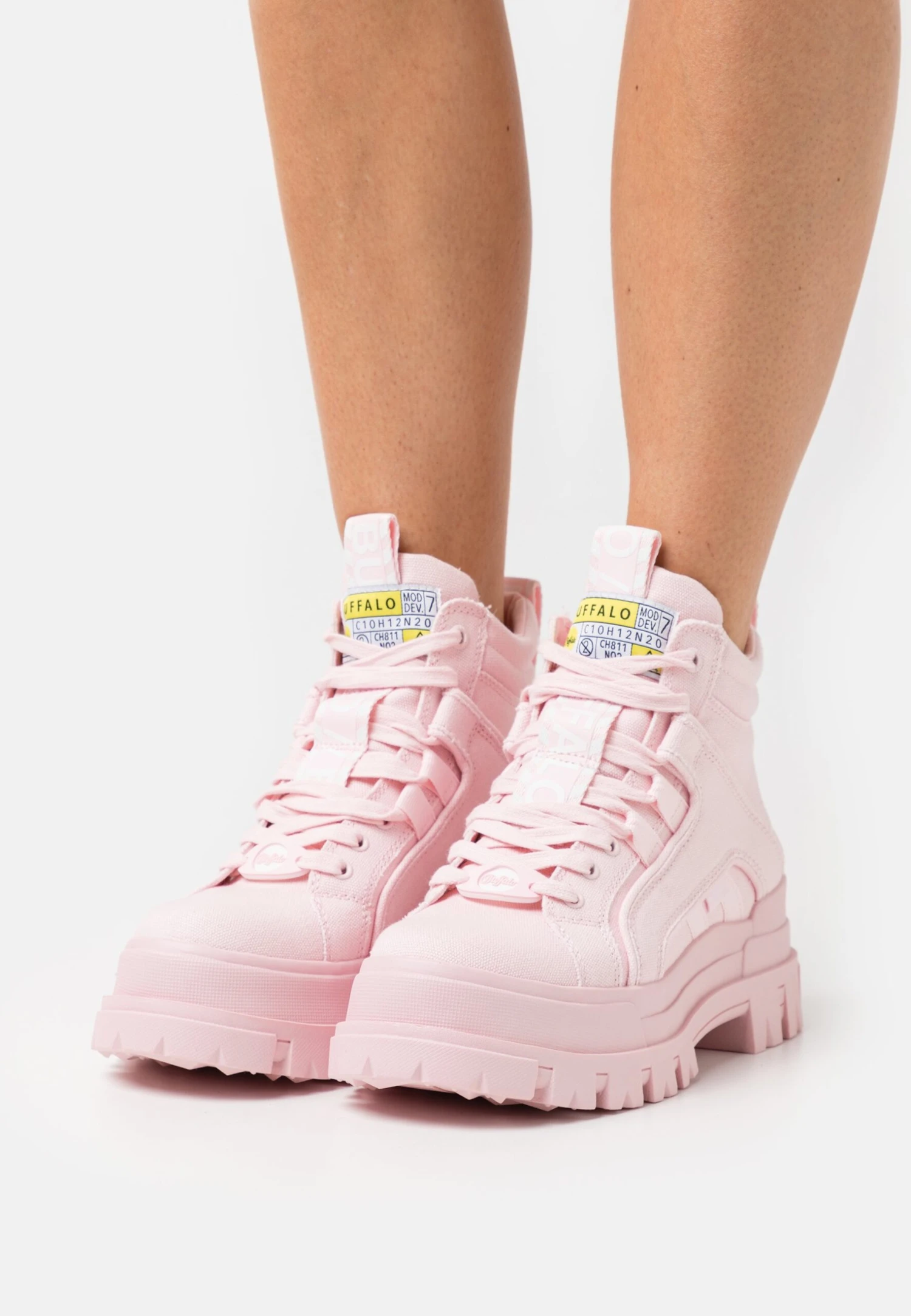 Buffalo Vegan Aspha Mid - Botines Con Plataforma - Light Pink 1 Buffalo Vegan Aspha Mid - Botines Con Plataforma - Light Pink