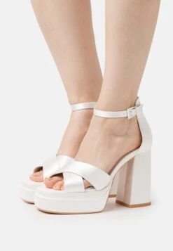 Buffalo Bonny Cross - Sandalias De Tacón - Ivory