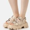 Buffalo Vegan Lion Hard - Sandalias Con Plataforma - Cream