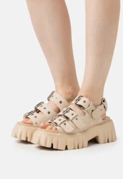 Buffalo Vegan Lion Hard - Sandalias Con Plataforma - Cream